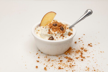 yogurt,apple and granola