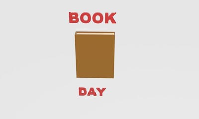 books isolated on a white background. International Book Day. 3d illustration