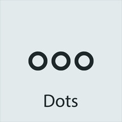 dots icon vector icon.Editable stroke.linear style sign for use web design and mobile apps,logo.Symbol illustration.Pixel vector graphics - Vector