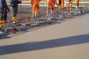 Concrete work on the Benkendorfer Bachtal bridge in Saxony-Anhalt, Germany