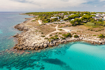 Lido Gandoli dal drone - taranto, salento, puglia, italy