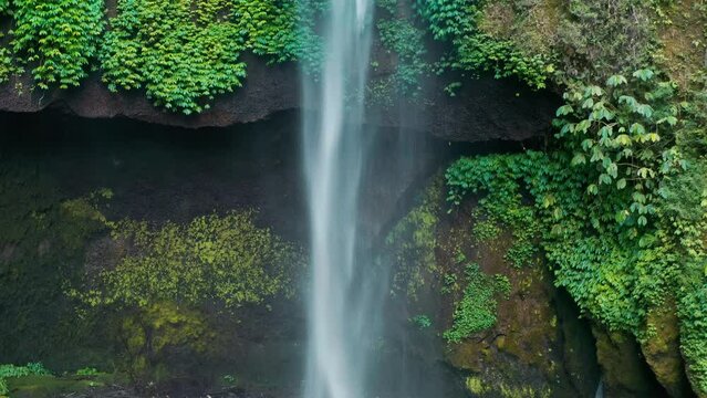Bali waterfall Pucak Manik Waterfall is one of the most beautiful waterfalls Bali located in Singaraja. Bali, Indonesia 4K