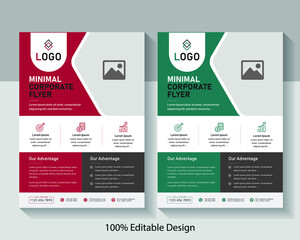 Print ready professional  business flyer premium vector template