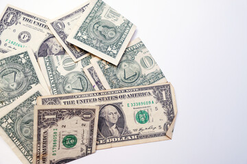 Banknotes US dollars. Money of USA. High quality photo