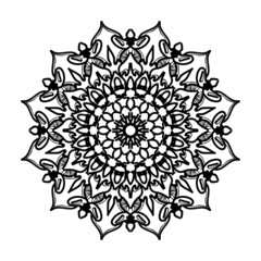 Hand drawn mandala. decoration in ethnic oriental  doodle ornament.