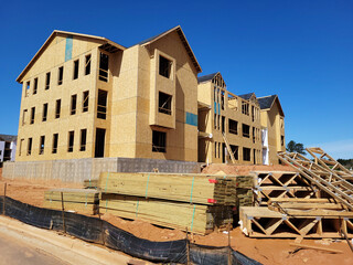 New apartment building construction site
