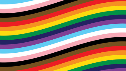 Pride Rainbow Background. Vector Background with Rainbow Stripe Pattern for LGBTQ Pride Month - 495541849