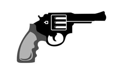 weapon handgun silhouette vector