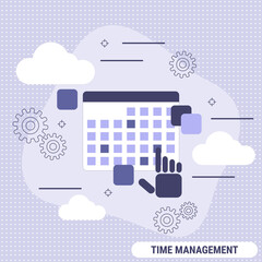 Time management flat design style vector concept illustration