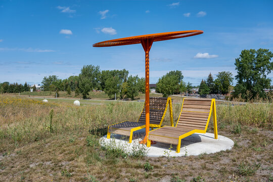 Fr&eacute;d&eacute;ric-Back Park new area inaugurated in summer 2021 (the Plaine Est) in Montreal, Canada