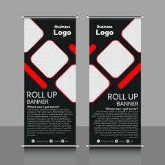 roll up banner, brochure, flyer, banner design, industrial, company, template, vector, abstract, line pattern background, modern x-banner, pull-up banner,  rectangle size banner.