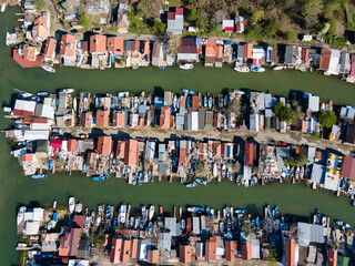 Aerial view of Fishing Village Chengele Skele, Bulgaria