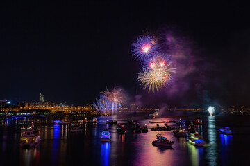 Night view of the Dadaocheng Fireworks Festival