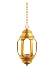 Oriental holidays decoration light lantern Ramadan kareem,lamps with golden arabian ornament,invitation for the Muslim holy month,3d illustration.