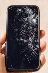 Shattered Smartphone Screen