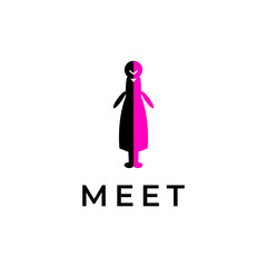 Man Girl Meet logo concept