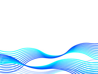 波模様の背景　横位置　ブルーグラデーション