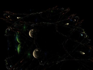 Imaginatory fractal abstract background Image