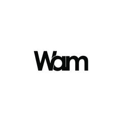 wam letter original monogram logo design