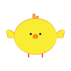 Cartoon chicken icon, great design for any purposes. Vector illustration. stock image.