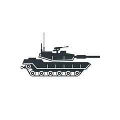 Fototapeta premium illustration of tank, combat vehicle, vector art.