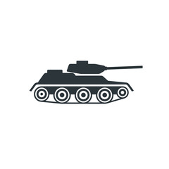 illustration of tank, combat vehicle, vector art.