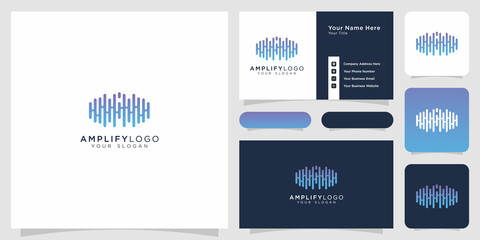 amplify logo business card set