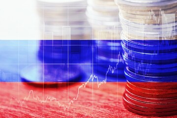 Bankruptcy and crisis concept. Economic crisis that will seriously affect Russia in 2022 due to the...