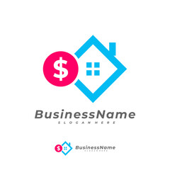 Money House logo vector template, Creative Money logo design concepts