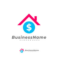 Money House logo vector template, Creative Money logo design concepts
