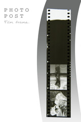 (35 mm.) film frame.With white space.film camera.
