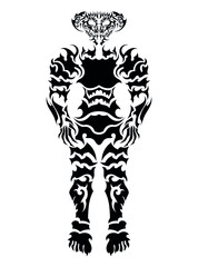 aries dragon knight abstract tattoo symbol sticker