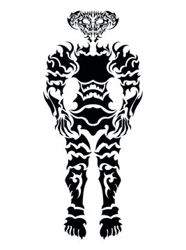 aries dragon knight abstract tattoo symbol sticker