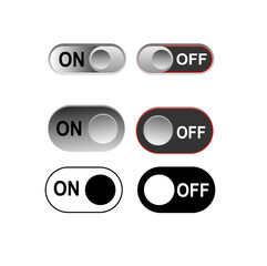Slide on off switch vector illustration icon for web and app