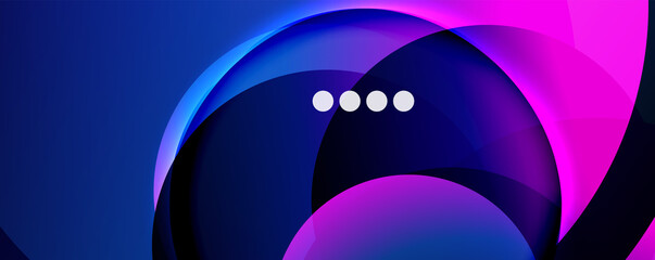 Fluid gradients, swirls and circles. Bright color lines. Vector Illustration For Wallpaper, Banner, Background, Landing Page