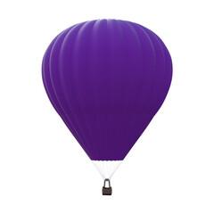 Naklejka premium Purpple hot air balloon on white background.3d rendering
