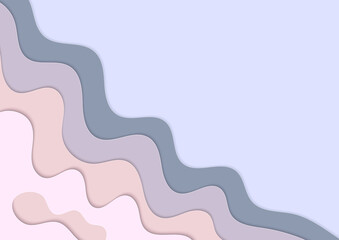 Paper art curve Vector Abstract Background in multicolor. Abstract bright paper art backdrop in pastel.
