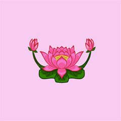 lotus flowers spiritual vektor Art & Illustration