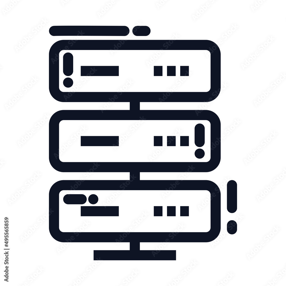 Poster server data center icon