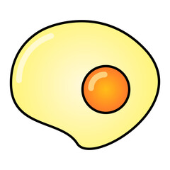 fried egg vector illustration for design element