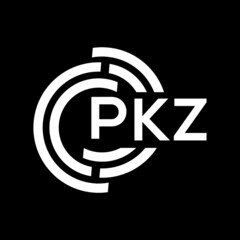 PKZ letter logo design on black background. PKZ  creative initials letter logo concept. PKZ letter design.