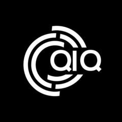 QIQ letter logo design. QIQ monogram initials letter logo concept. QIQ letter design in black background.