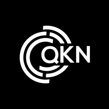 QKN letter logo design. QKN monogram initials letter logo concept. QKN letter design in black background.