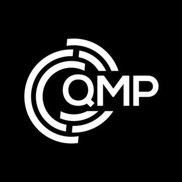 QMP letter logo design. QMP monogram initials letter logo concept. QMP letter design in black background.