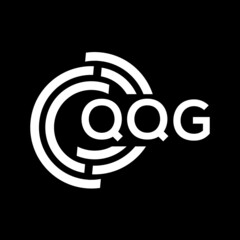 QQG letter logo design on Black background. QQG creative initials letter logo concept. QQG letter design.
 