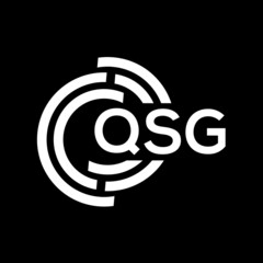 QSG letter logo design. QSG monogram initials letter logo concept. QSG letter design in black background.