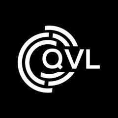 QVL letter logo design. QVL monogram initials letter logo concept. QVL letter design in black background.