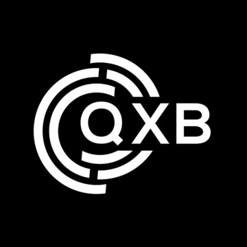 QXB letter logo design on Black background. QXB creative initials letter logo concept. QXB letter design. 