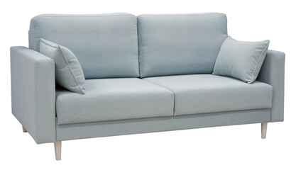 Sofa isolated on white background. Back view. Including clipping path