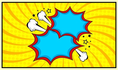 Blank comic cartoon yellow background 